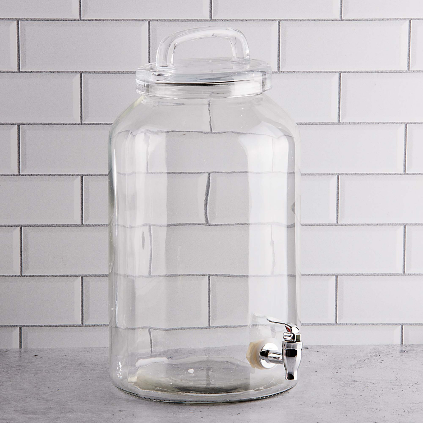 Dispensador Para Bebidas 8L Clear Haus Elaborado En Vidrio