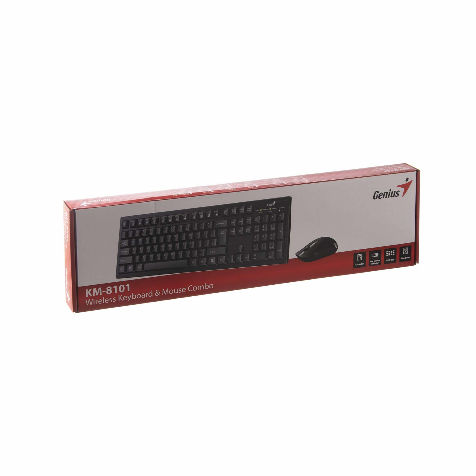 Teclado Mouse Inal Mbricos Con Indicador De Bater A Km Genius