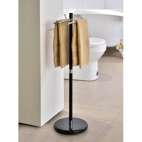 Toallero de pie, toallero de pie con cesta de almacenamiento, soporte de  toalla de metal para sala de estar, baño, toallero independiente (color : G