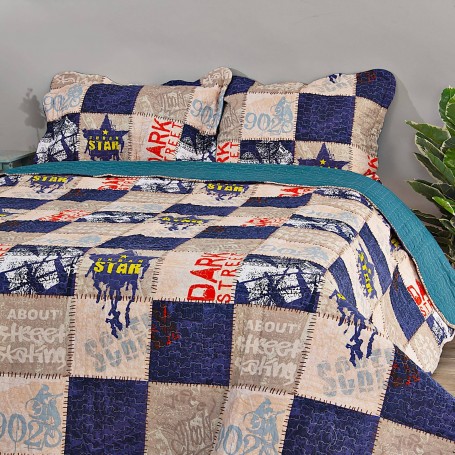 Juego de cubrecama Quilt Urban Star Patchwork Haus