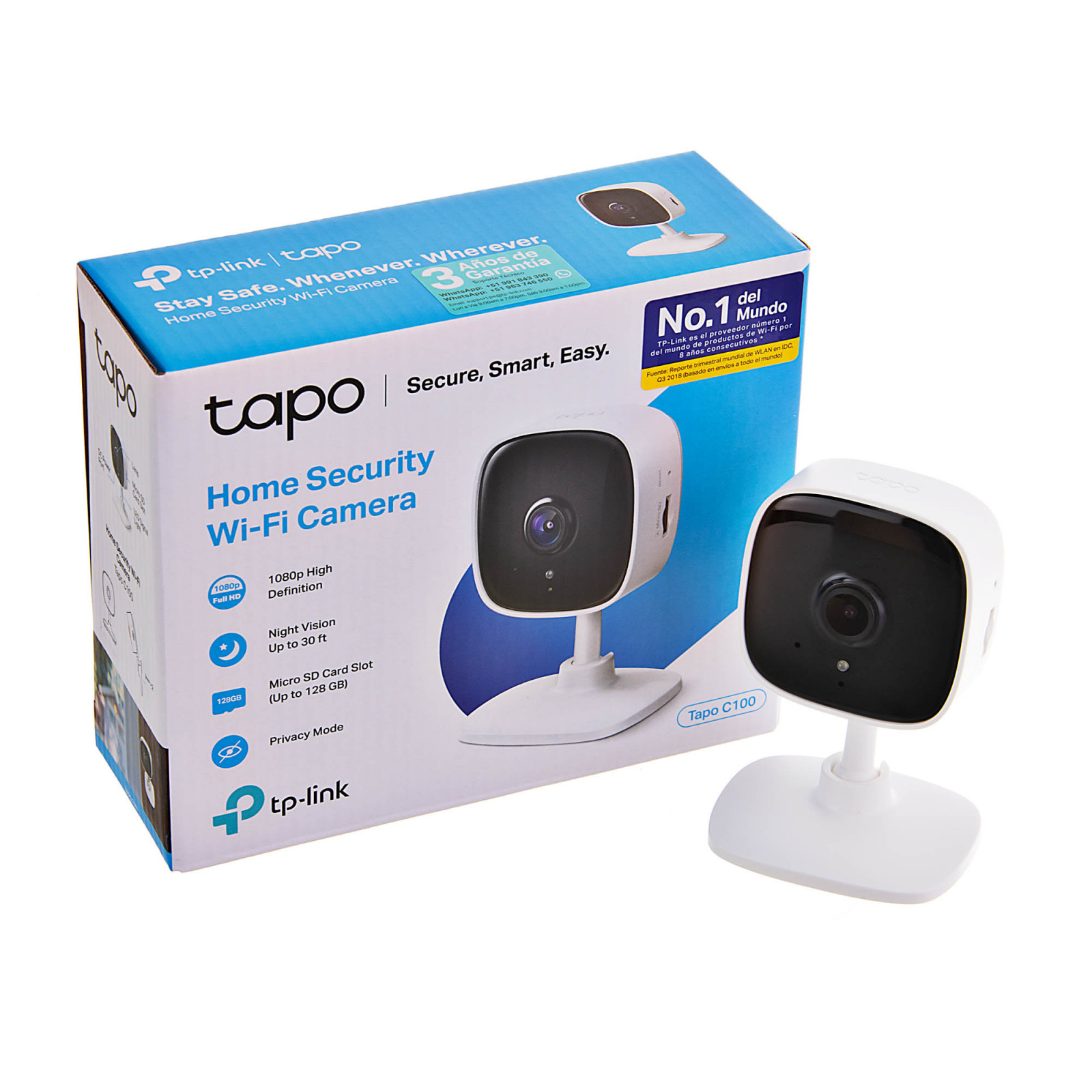 CÁMARA IP TL-TAPO-C100 Wi-Fi - 1080p 3.3 mm TP-LINK - Cámaras - Delta