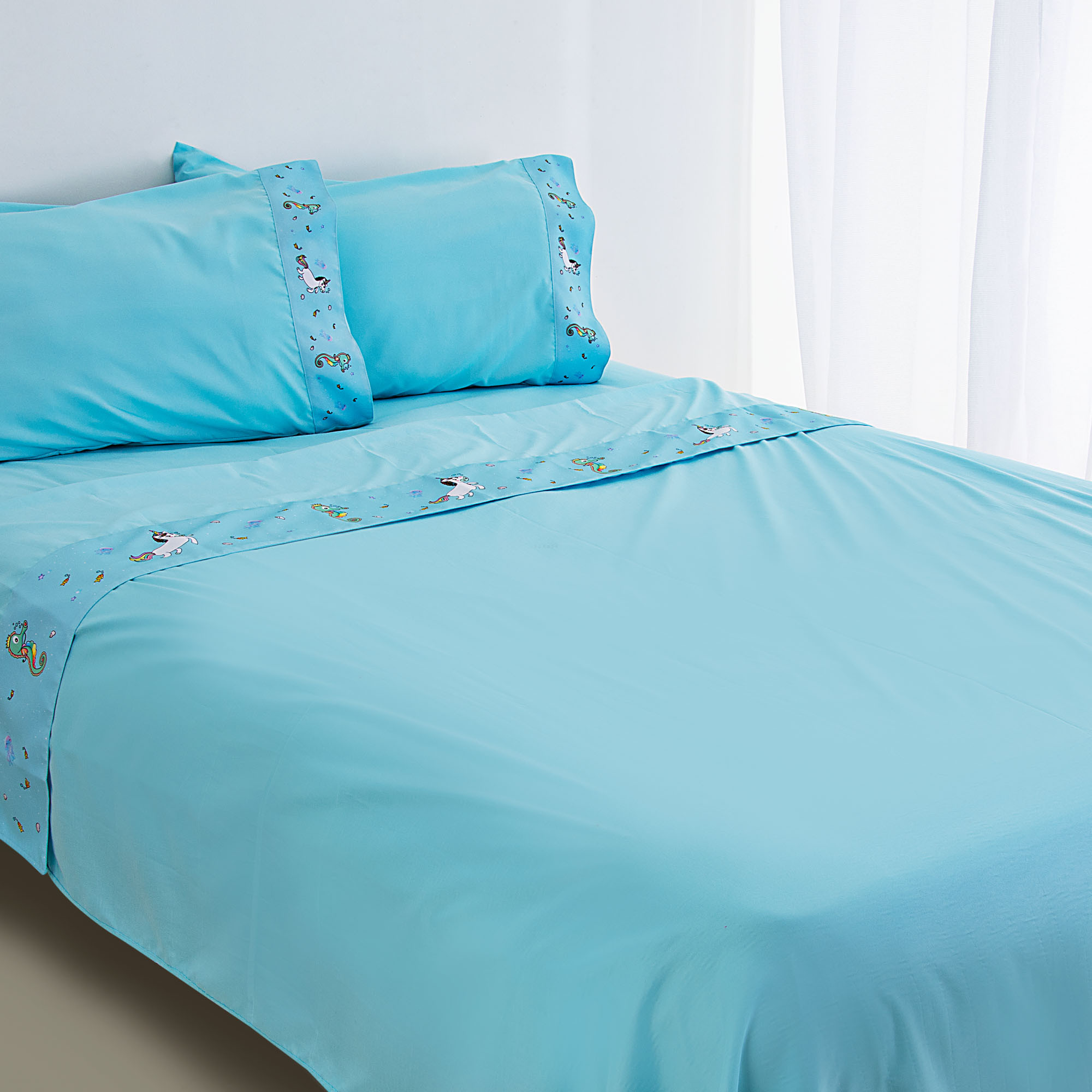 HOSIMA Ropa de cama azul océano, sábana bajera de pulpo de tentáculos  tamaño Queen, diseño estampado…Ver más HOSIMA Ropa de cama azul océano,  sábana