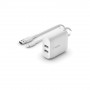 Cargador dual 24W USB con cable USB a Lightning 1m Belkin