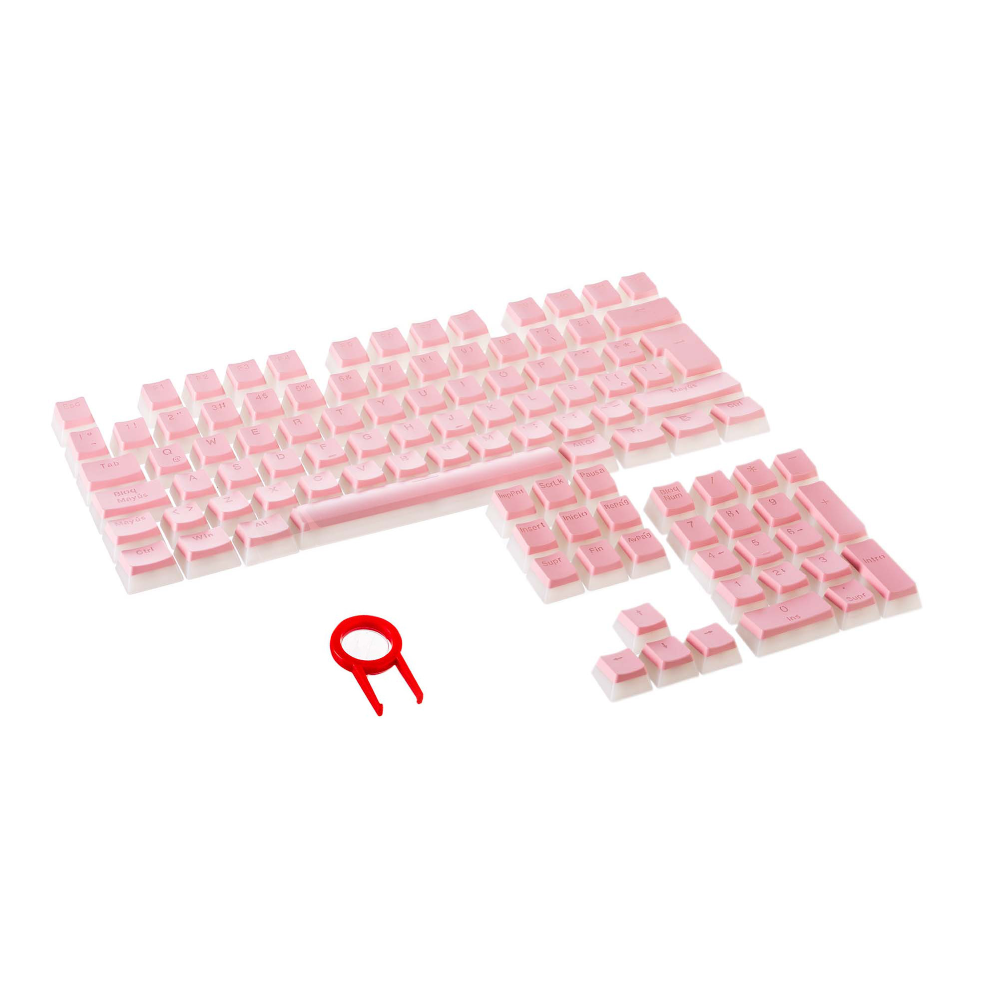 Set De Keycaps Redragon SCARAB Rosa Gaming Español Para Teclado Mecanico  A130 SP-PINK