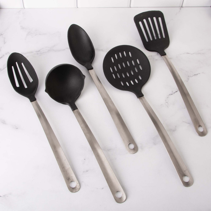 Juego de utensilios de cocina de acero inoxidable de 25 piezas | Kit de  utensilios de cocina y herra…Ver más Juego de utensilios de cocina de acero