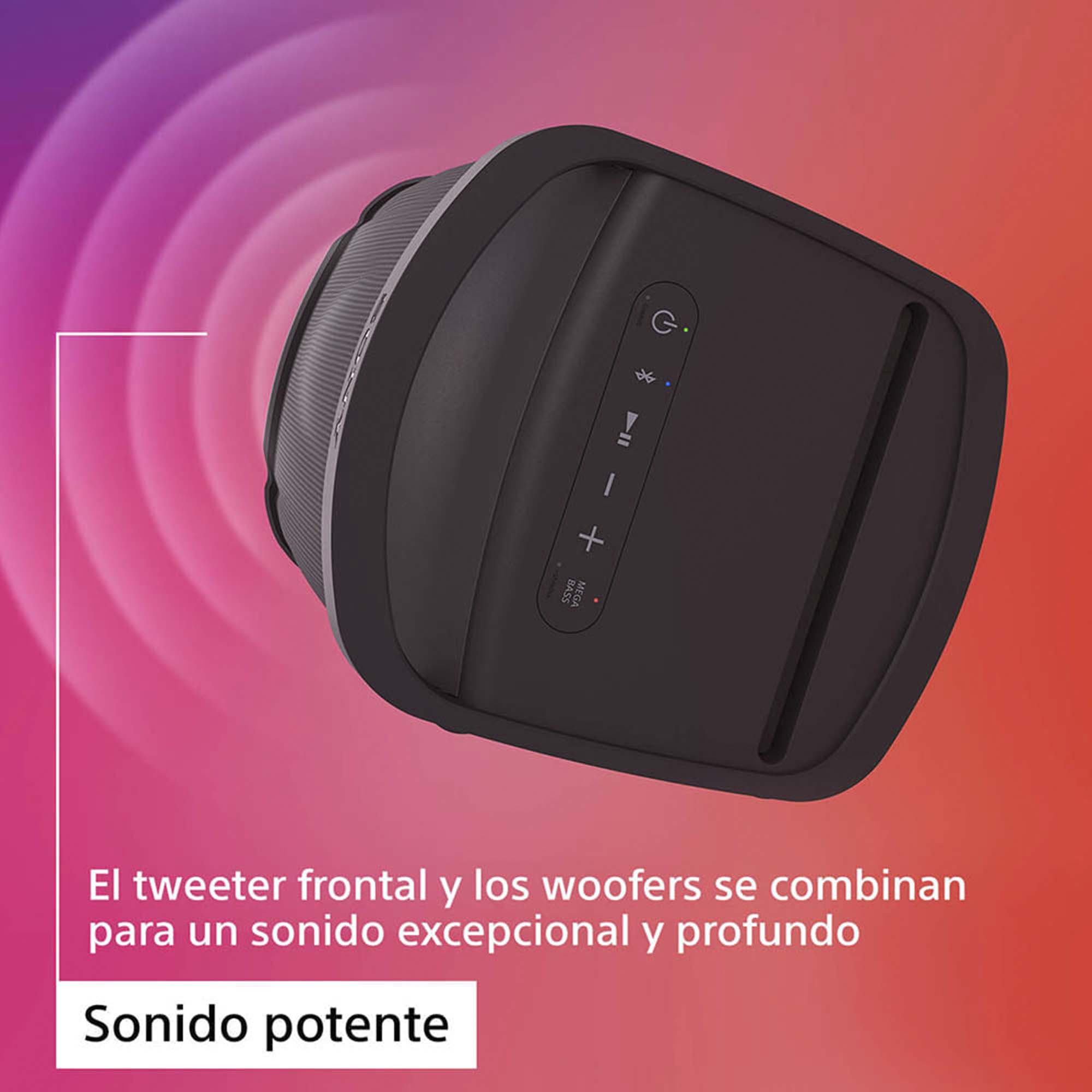 Parlante Sony Bluetooth Portátil Gran Potencia, Srs-xp500 Color Negro