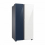 Samsung Refrigerador Bespoke Side by Side RS23CB760A7NED 590L Blanco / Azul