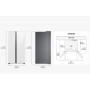 Samsung Refrigerador Bespoke Side by Side RS23CB760A7NED 590L Blanco / Azul