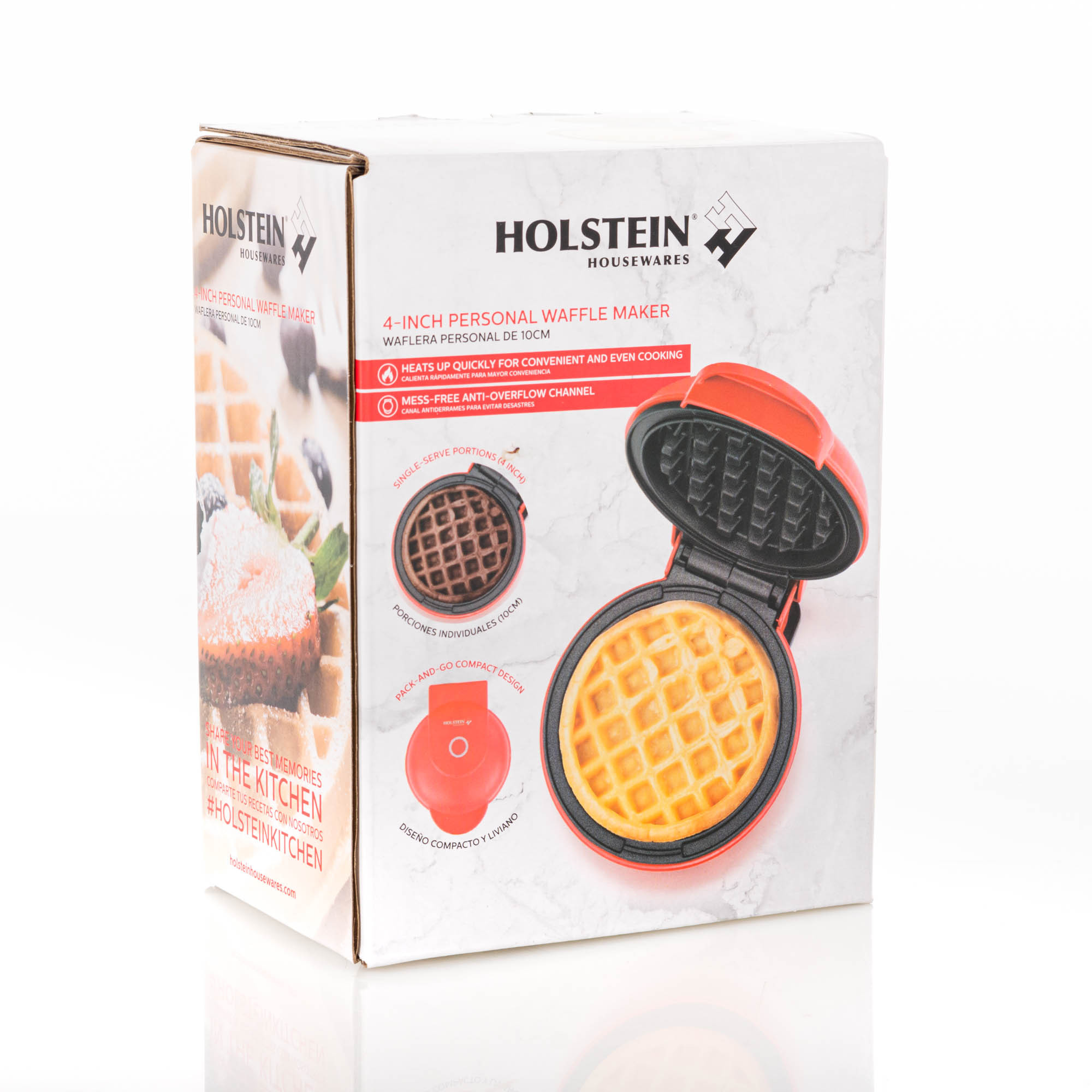 Maquina para Waffles Holstein Housewares Individual 10 cms Menta