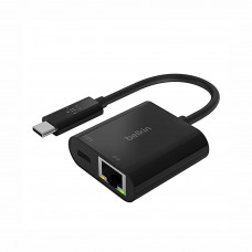 Belkin Adaptador USB-C con Ethernet y Adaptador de Carga 60W INC001BTBK