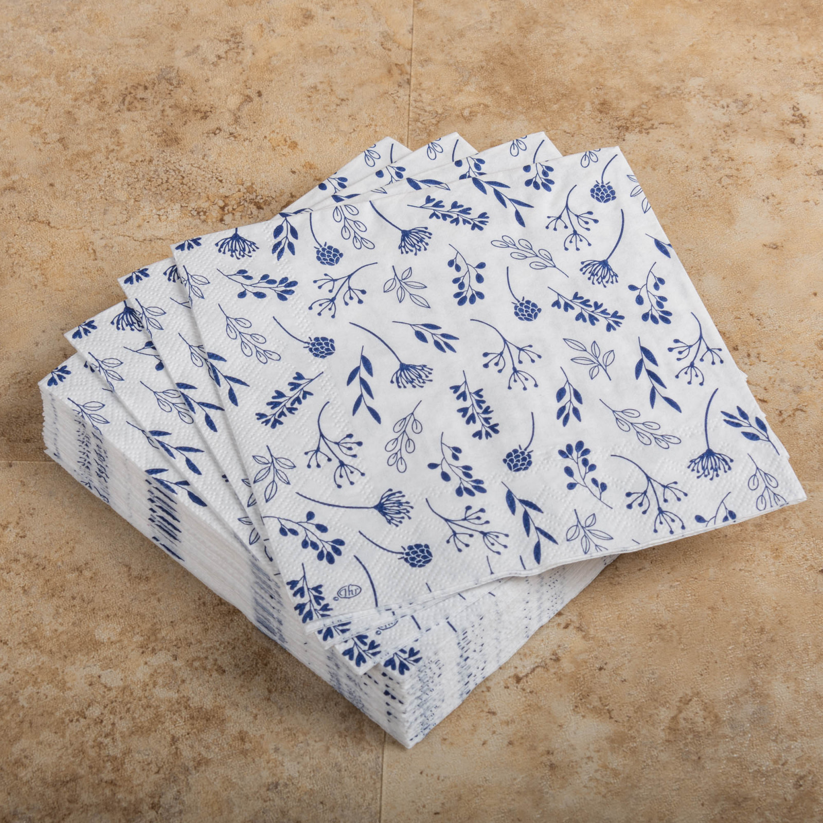 Servilleta de papel Azul con porta servilletas Pescados – Papel y