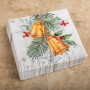 Juego de 20 Servilletas  de Papel Lunch Christmas Bell Dorado