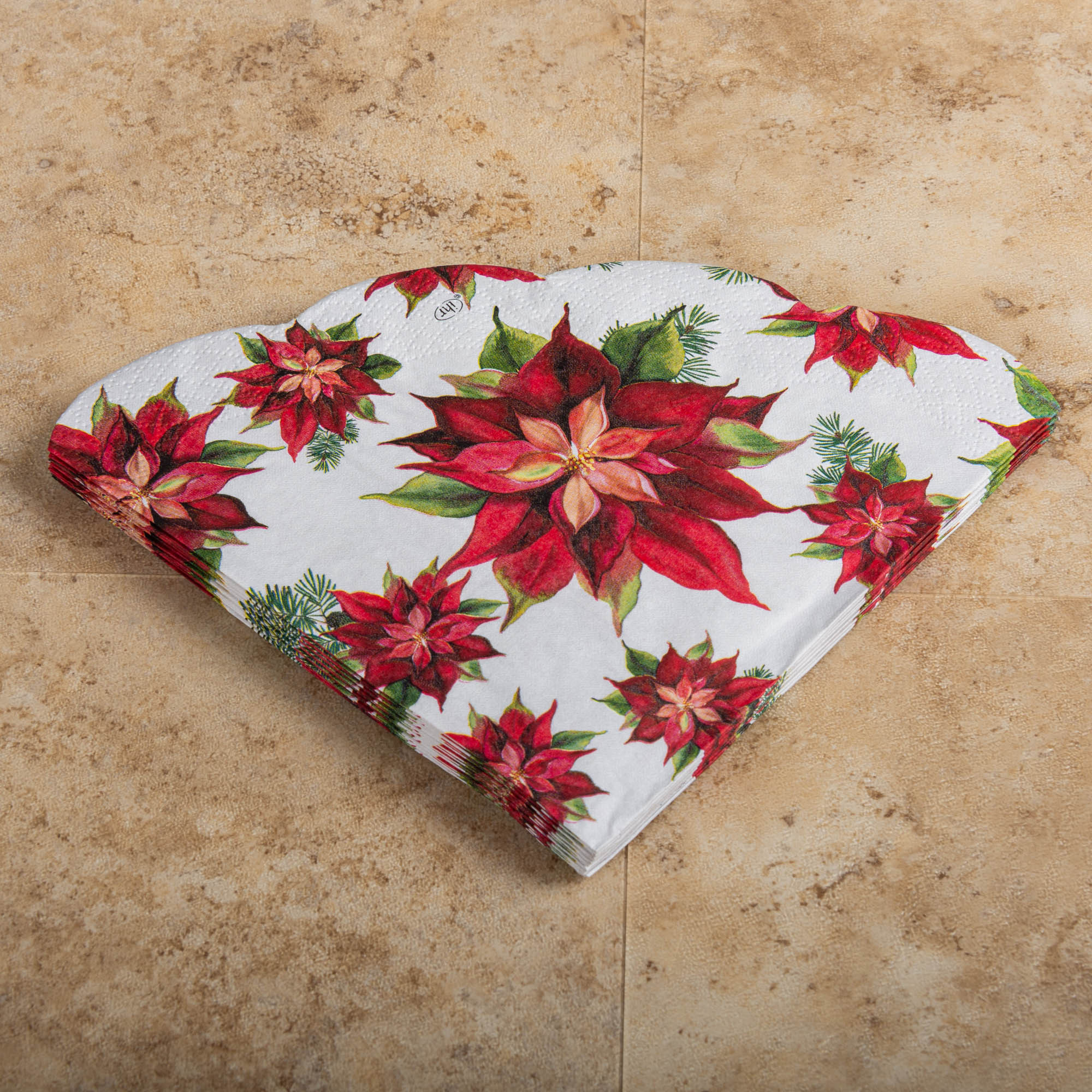 Juego de 6 servilletas de tela de flor de Pascua de Navidad y pájaro de  invierno, servilletas de mesa reutilizables, tela de poliéster lavable para