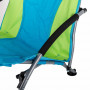 Silla Baja Grande para Playa de Poliéster y Acero con Brazos Turquesa / Verde