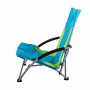 Silla Baja Grande para Playa de Poliéster y Acero con Brazos Turquesa / Verde