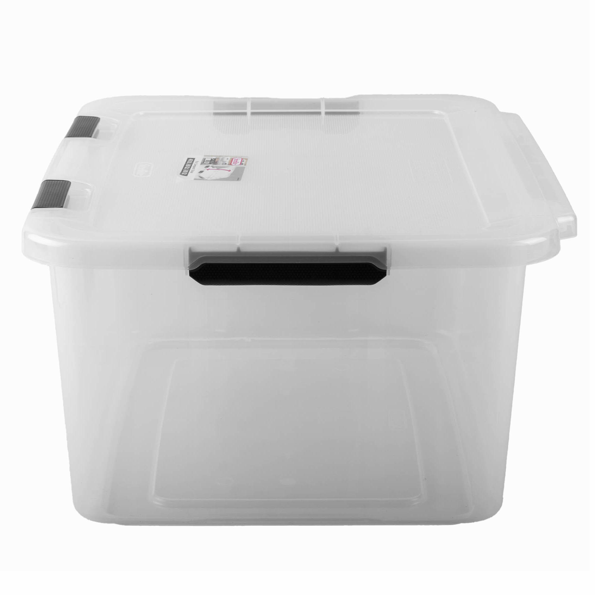 Caja Organizadora de Plástico con Tapa Clear / Gris Sterilite