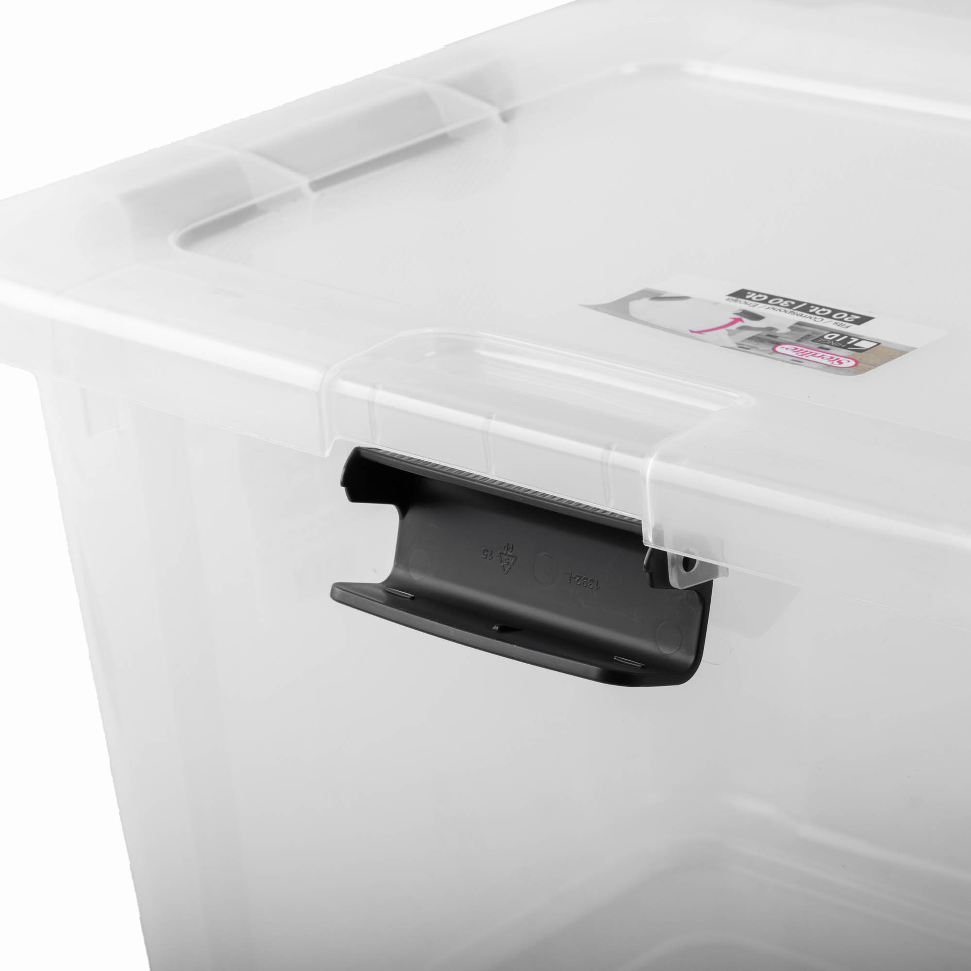 Caja Organizadora de Plástico con Tapa Clear / Gris Sterilite