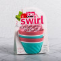 Juego de 2 Vasos de Plástico y Silicona para Helado Swirl Menta / Rosado Joie