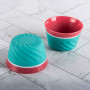 Juego de 2 Vasos de Plástico y Silicona para Helado Swirl Menta / Rosado Joie