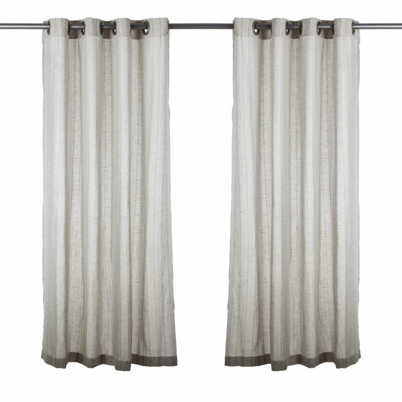 Juego de 2 Cortinas Decorativas Orquídea 170x130cm de 51% Algodón - 49% Poliéster Haus