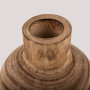 Florero Decorativo Redondo Natural Veteado 21cm de Madera