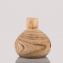 Florero Decorativo Natural Veteado 21cm de Madera