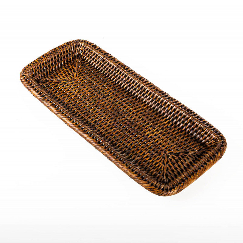 Bandeja Rectangular Café 3x35x15.5cm Rattan Haus