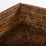 Bandeja Cuadrada Café con Asas 8x47x47cm Rattan Haus