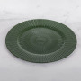 Plato Base Redondo Líneas Verde 33cm de Plástico Haus