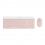 Teclado y Mouse Inalámbricos Bluetooth Slim MK470 Rosado