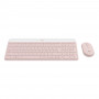 Teclado y Mouse Inalámbricos Bluetooth Slim MK470 Rosado