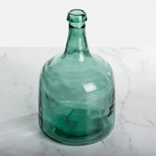 Botella Decorativa 30cm Verde de Vidrio Haus