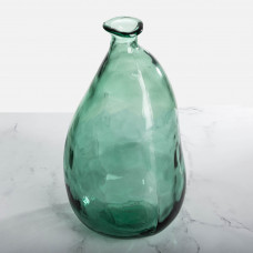 Botella Decorativa Verde 37cm de Vidrio Haus