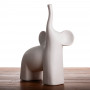 Elefante Grande 33 cm Blanco de Porcelana