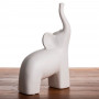 Elefante Grande 33 cm Blanco de Porcelana