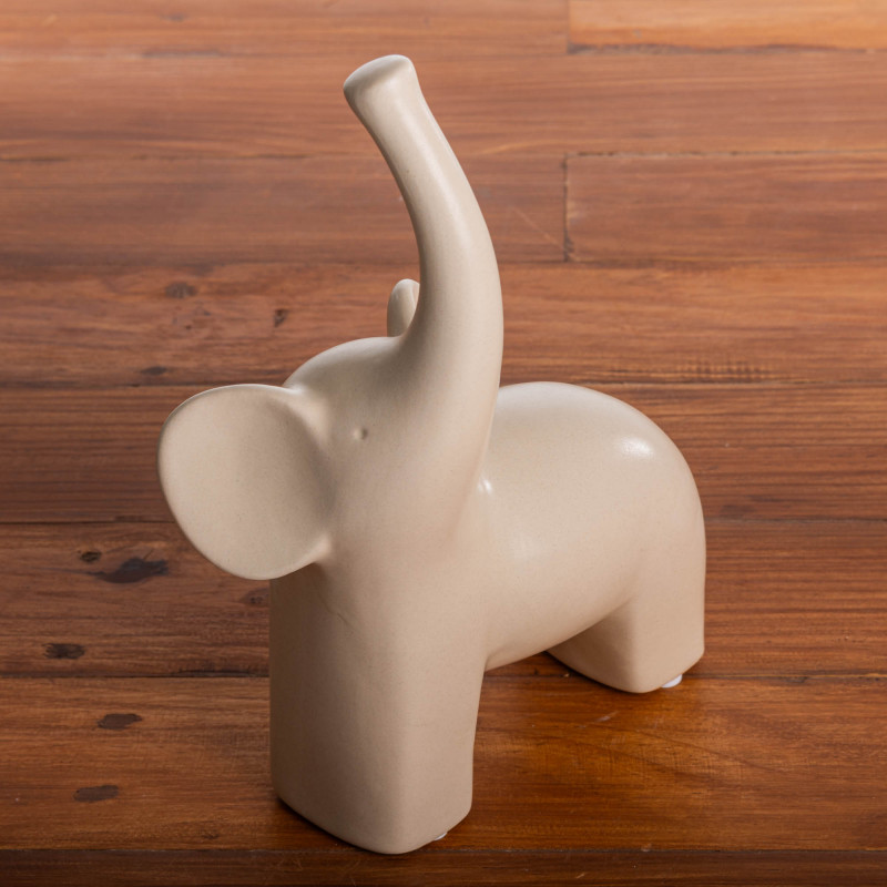 Elefante Pequeño 25 Beige de Porcelana