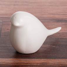 Figura Pájaro Blanco de Cerámica Haus