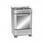 Mabe Cocina a Gas EM6040FG1 Silver con 4 Quemadores, Encendido Electrónico y Puerta Panorámica 60cm