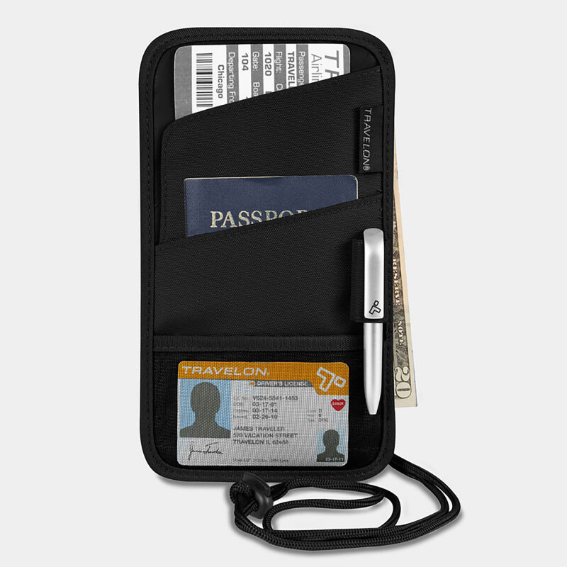 Travelon Organizador Negro de Documentos para Viaje