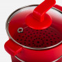 Holstein Olla Eléctrica Multiuso HH-09101023R Rojo con 2 Temperaturas y Vaporera 1.8L 700W