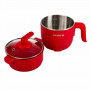 Holstein Olla Eléctrica Multiuso HH-09101023R Rojo con 2 Temperaturas y Vaporera 1.8L 700W