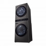 LG Torre Lavadora / Secadora Eléctrica WK25BS6E Negro con 6 Programas 50lb