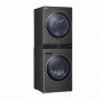 LG Torre Lavadora / Secadora Eléctrica WK25BS6E Negro con 6 Programas 50lb