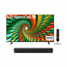 LG Smart TV NanoCell NANO77 4K Bluetooth, Wi-Fi, 3 HDM y 2 USB + Barra