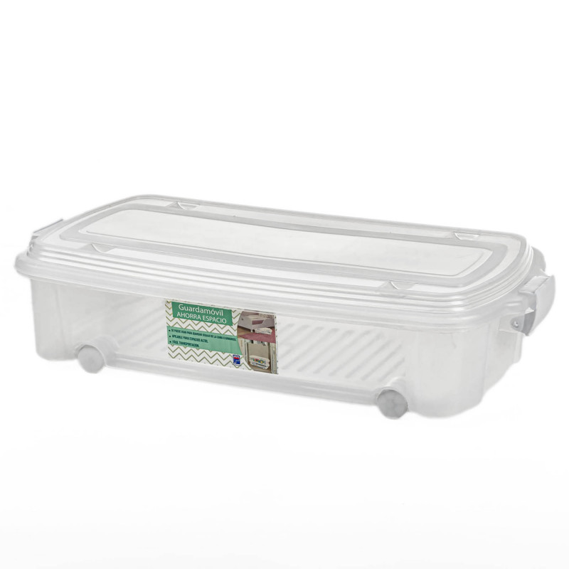 Caja Organizadora Plástica Guardamóvil Clear 20L con Tapa