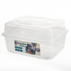 Caja Organizadora Plástica Clear 19L con Tapa