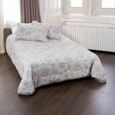 Haus Juego de Cubrecama Estela Silver / Blanco 65% Poliéster / 35% Algodón