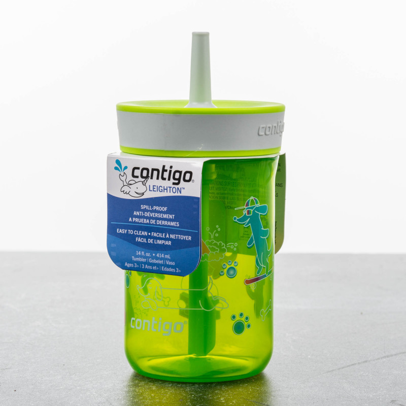 Contigo Vaso Tomatodo para Niño Leighton 0.414L Cool Lime Dogs