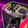 Klip Parlante para Fiesta KLS-652 Negro con Luz LED, Micrófono y Bluetooth 100W