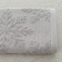 Haus Toalla para Manos Copos Jacquard Gris 100x50cm 100% Algodón